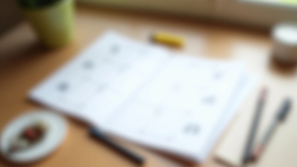 Calendário planejador com objetivos semanais claramente marcados e organizados